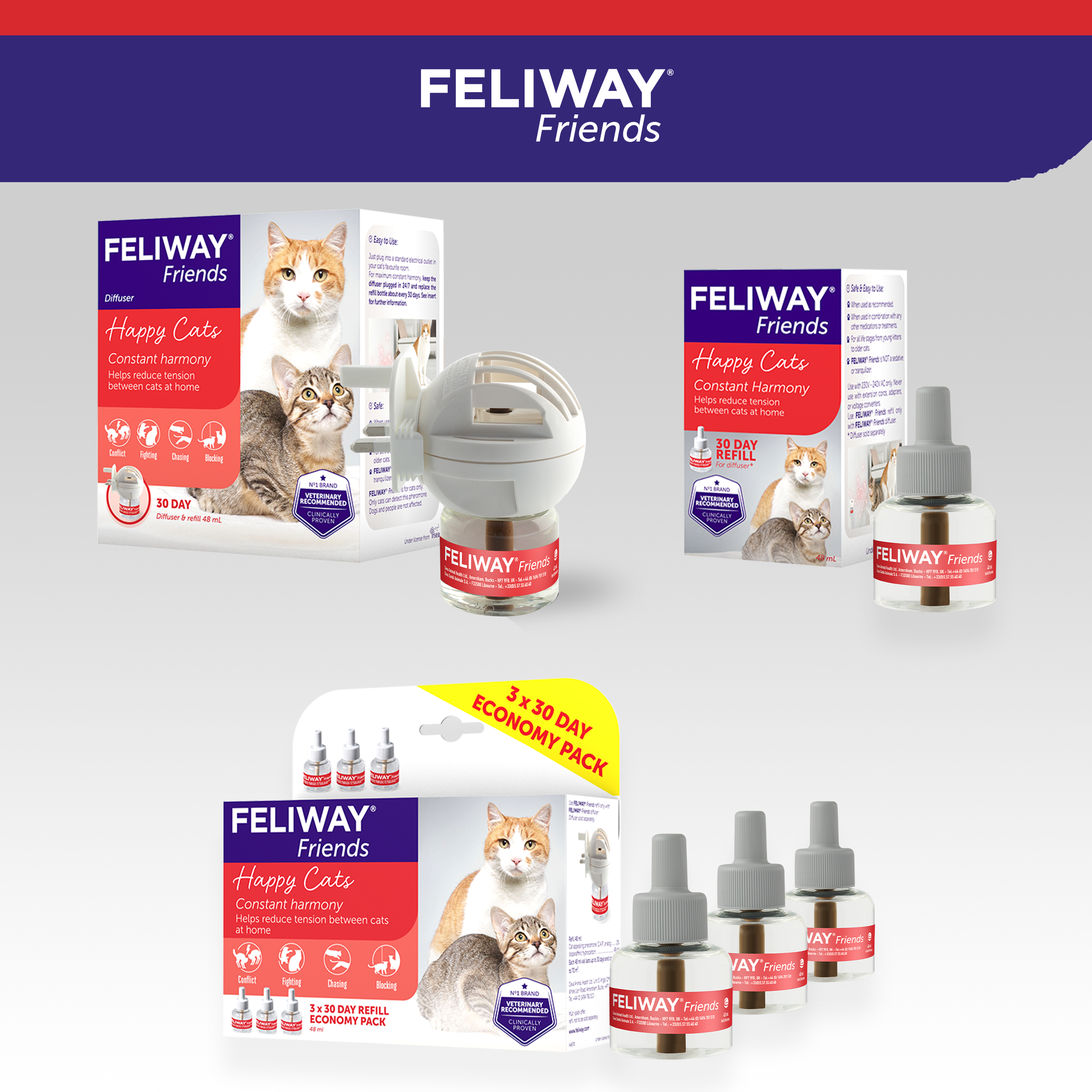 FELIWAY OPTIMUM (diffusore + ricarica da 48 ml) - Supporto alle situazioni  stressanti 